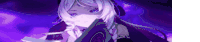 a girl with white hair and purple eyes is holding a book in her hands .