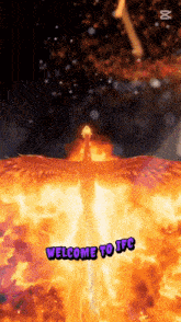 an animated image of a phoenix with the words welcome to ifc below it