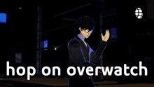 Hop On Overwatch Persona 5 GIF - Hop On Overwatch Persona 5 Goro Akechi GIFs
