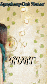 a poster with a woman and the name kurt on it