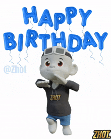 a cartoon character with a hoodie that says zhot