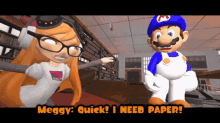 Smg4 Meggy GIF - Smg4 Meggy Quick I Need Paper GIFs