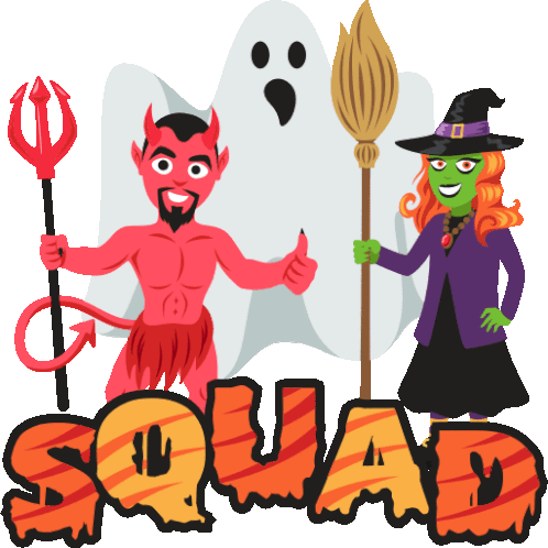Squad Halloween Party Sticker - Squad Halloween Party Joypixels Stickers