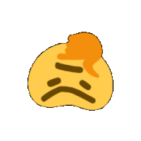 a thinking emoji with a hand on it 's chin