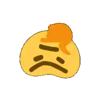 a thinking emoji with a hand on it 's chin