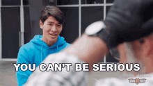 You Cant Be Serious Ollie Akana GIF - You Cant Be Serious Ollie Akana Blue Dino Fury Ranger GIFs