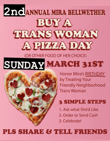 Bglamours 2nd Annual Mira Bellweather GIF - Bglamours 2nd Annual Mira Bellweather Buy A Trans Woman A Pizza Day GIFs