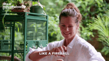 Julia Rhom Fireball Fireball GIF - Julia Rhom Fireball Fireball Real Housewives GIFs
