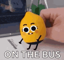 dancing lemon cute on the bus