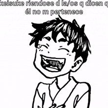 a black and white drawing of a man with the words keisuke riendose d-a-os q dien q written on it .