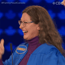 excited family feud canada mouth wide opened hyped cbc