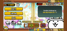 a screenshot of a game that says zombie outbreak at into the future ch 1