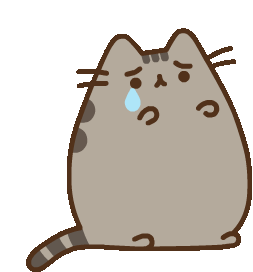 Fat Cat Sticker - Fat Cat Crying Stickers
