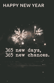 happy new year fireworks new days new chances 2018