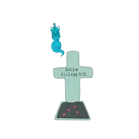 a gravestone for queen elizabeth ii with a crown on it