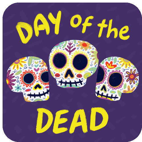 Day Of The Dead Día De Los Muertos Sticker - Day Of The Dead Día De Los Muertos Sugar Skulls Stickers