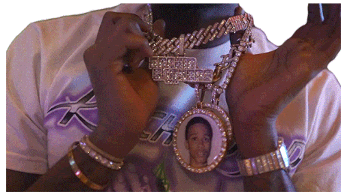 Bling Bling Meek Mill Sticker - Bling Bling Meek Mill Look At My Necklace Stickers