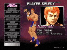 a screenshot of a video game that says player select on the top