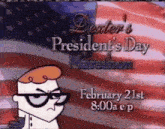an ad for dexter 's president 's day marathon on february 21st at 8:00 a.m. e.p.