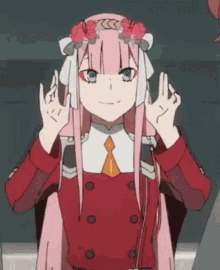 Darling In The Franxx Draling In The Franxx GIF - Darling In The Franxx Draling In The Franxx Flower Crown GIFs