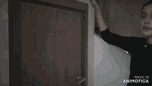 a woman 's arm is shown in a video that was made in animatica