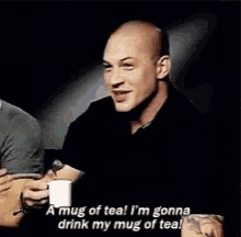 Tom Hardy Tea GIF - Tom Hardy Tea Mug GIFs