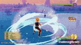 a screenshot of a video game that says gt goku super saiyan 3 on it