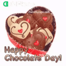 happy chocolate day gifkaro sparkling cake wishes
