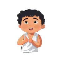 a cartoon of a boy giving a thumbs up sign