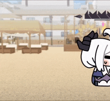 a cartoon of a girl with horns and a crown