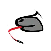 a black and white drawing of a volleyball with a face on it .