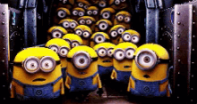 Waving Minions GIF