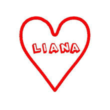heart red heart name liana