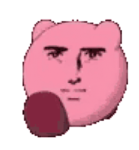 Kirby Human Face Sticker