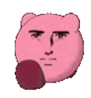 Kirby Human Face Sticker - Kirby Human Face Running Stickers