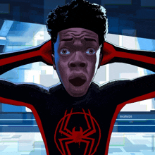 Miles Morales Across The Spider Verse GIF - Miles Morales Across The Spider Verse Shocked Spidey GIFs