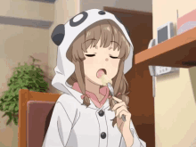 Cute Girl with Panda Hat Sticker (Kawaii Anime Sticker)