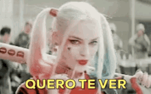 Harley Quinn / Quero Te Ver / Saudades / Paquera / Timidez / Sensualizando GIF - Harley Quinn Flirty I Want To See You GIFs