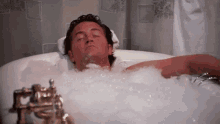 Relaxing Bubble Bath GIF - Relaxing Bubble Bath Friends GIFs