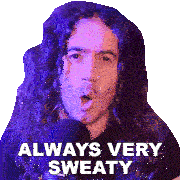 Always Very Sweaty Bradley Hall Sticker - Always Very Sweaty Bradley Hall Too Much Sweat Stickers