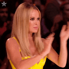 Clapping Amanda Holden GIF - Clapping Amanda Holden Britains Got Talent GIFs