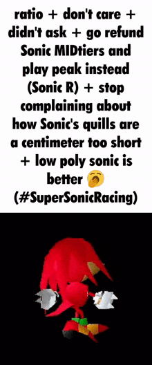 Sonic R Funny GIF - Sonic R Funny Knuckles GIFs