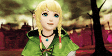 a video game character with blonde hair and blue eyes