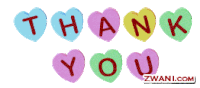 a set of candy hearts with the words thank you written on them