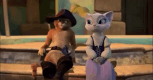 Puss And Dulcinea Puss In Boots GIF - Puss And Dulcinea Puss In Boots Puss Love GIFs
