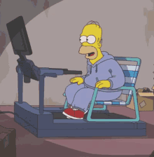 Homer Simpson Workout GIF - Homer Simpson Workout Happy GIFs