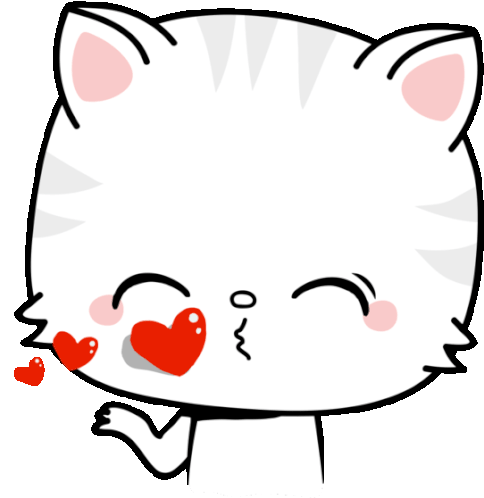 Toofio Blows A Kiss Sticker - Toofiothe Cat Hearts Blowing Kisses Stickers