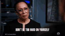 dont be too hard on yourself sharon goodwin s epatha merkerson chicago med dont be harsh