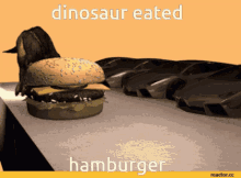 Dinosaur Eat GIF - Dinosaur Eat Burger GIFs