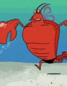 lobster muscles angry spongebob